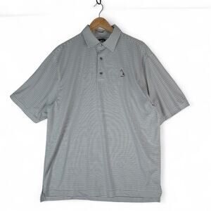 FootJoy Golf Polo Mens Large White Black Stripe Patriot Hills Tennessee